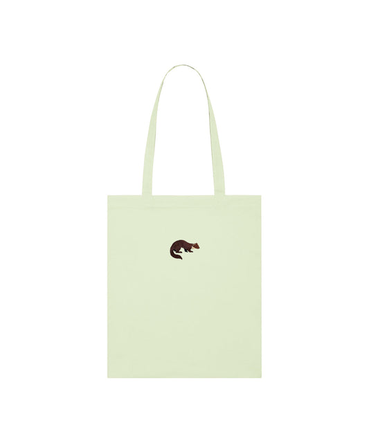 Pine Marten Embroidered Tote Bag