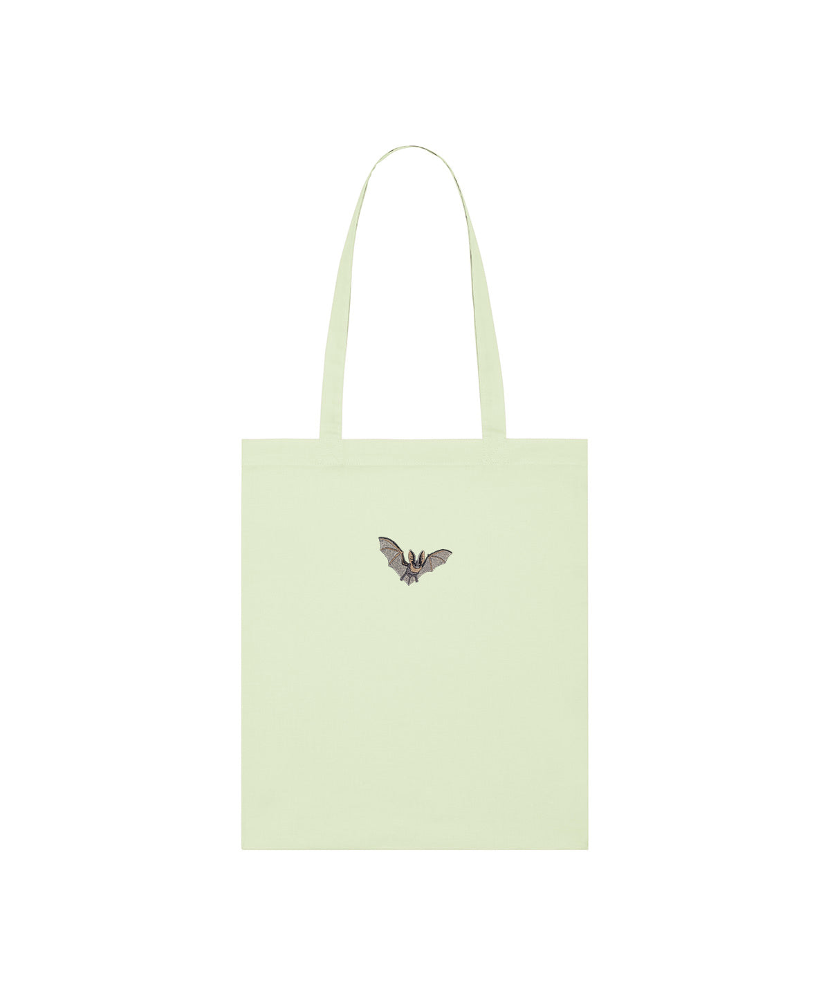 Grey Long-Eared Bat Embroidered Tote Bag