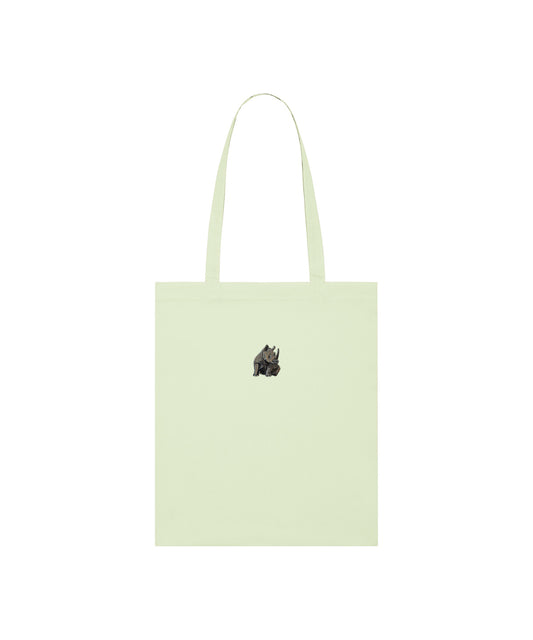 Rhino Embroidered Tote Bag