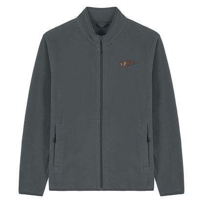 Basking Shark Embroidered Men's Fleece Jacket