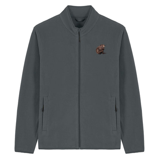 Beaver Embroidered Men's Fleece Jacket
