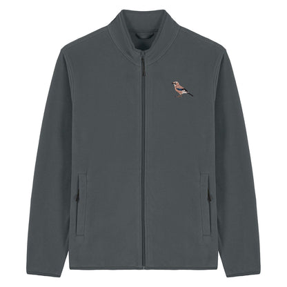 Eurasian Jay Embroidered Men's Fleece Jacket