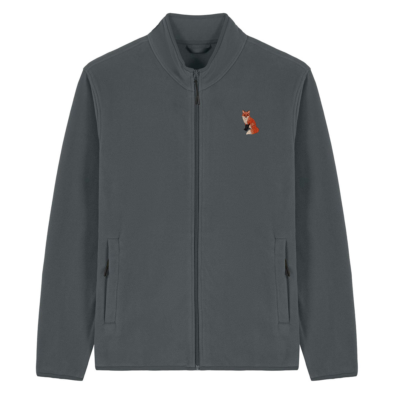 Fox Embroidered Men's Fleece Jacket