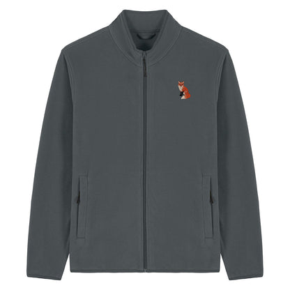 Fox Embroidered Men's Fleece Jacket