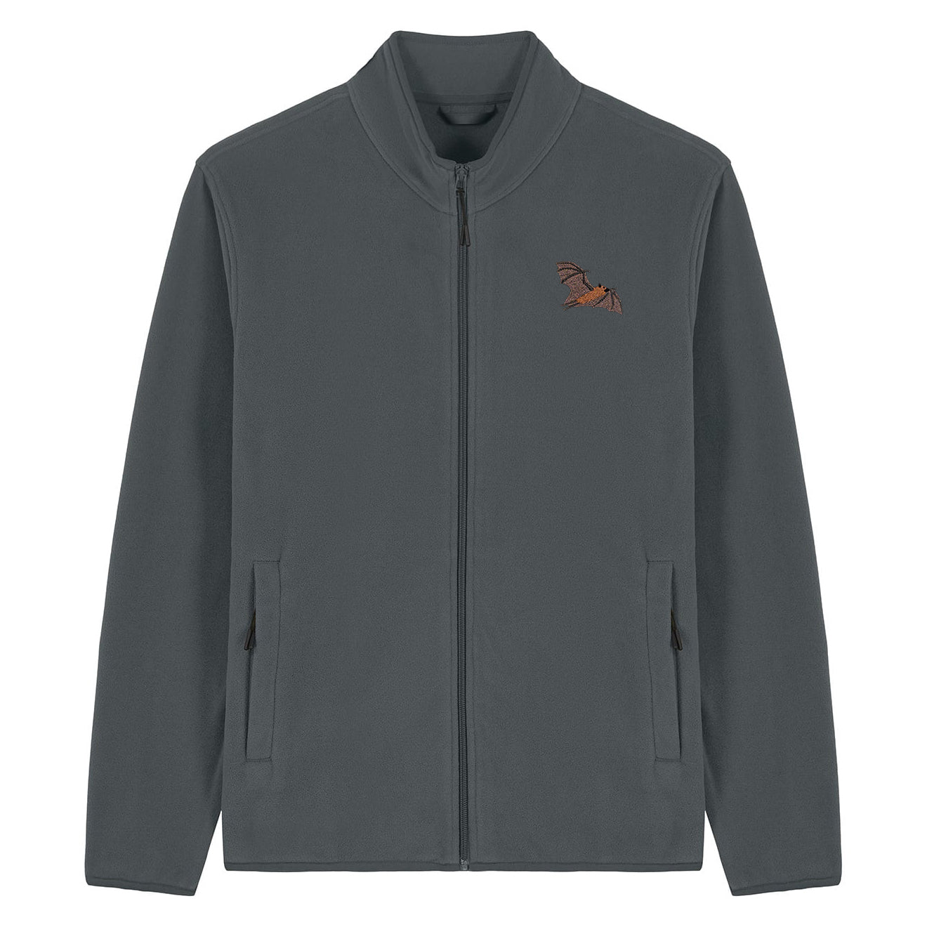 Fruit Bat Embroidered Men's Fleece Jacket