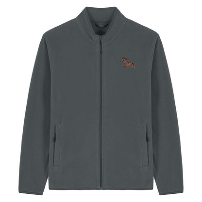 Fruit Bat Embroidered Men's Fleece Jacket