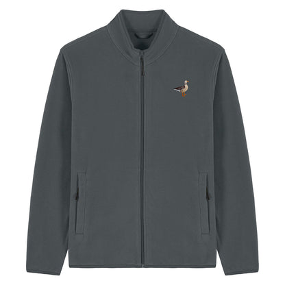 Greylag Goose Embroidered Men's Fleece Jacket