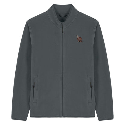 Griffon Vulture Embroidered Men's Fleece Jacket