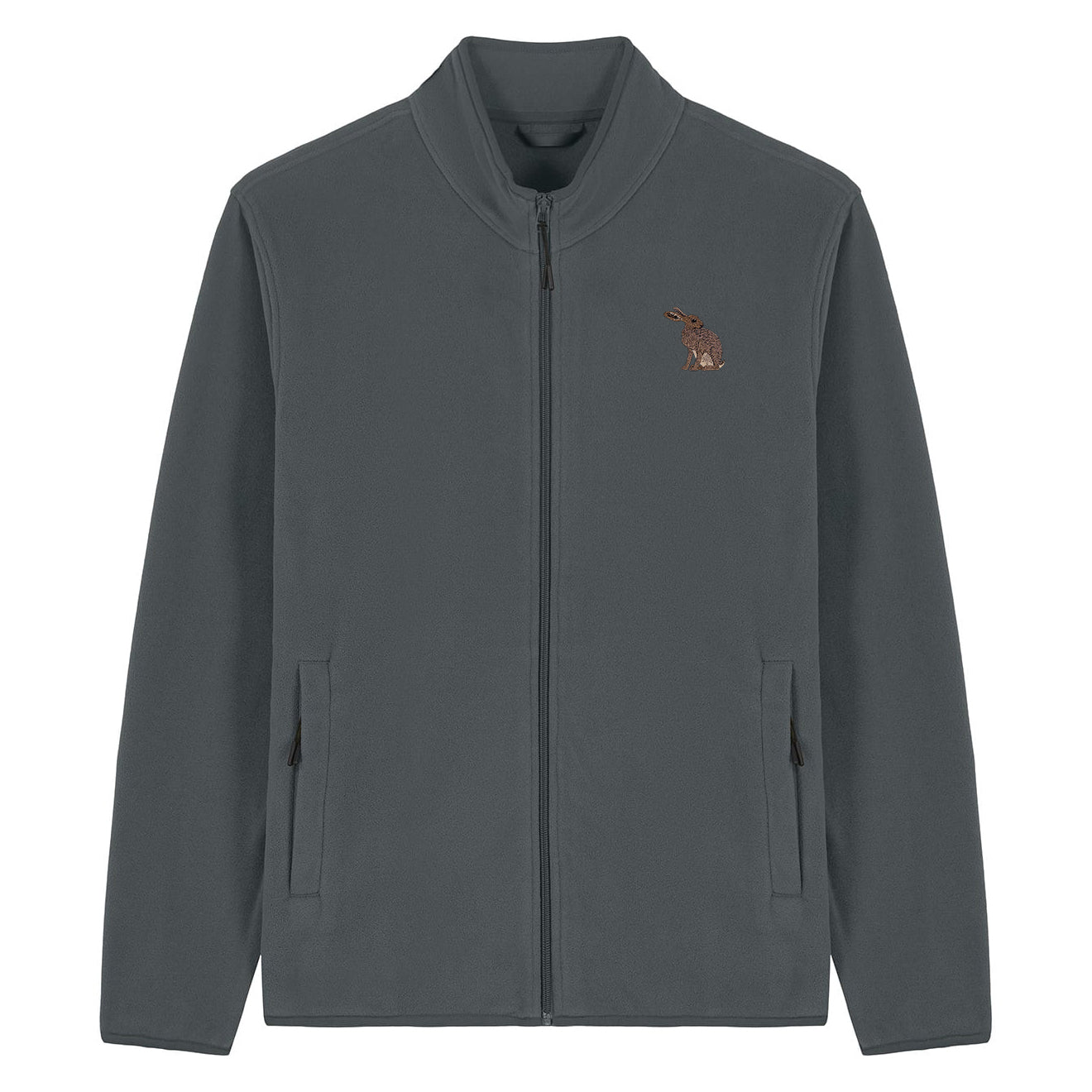 Hare Embroidered Men's Fleece Jacket