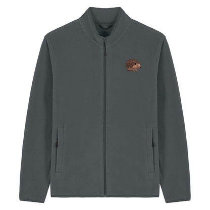 Hedgehog Embroidered Men's Fleece Jacket