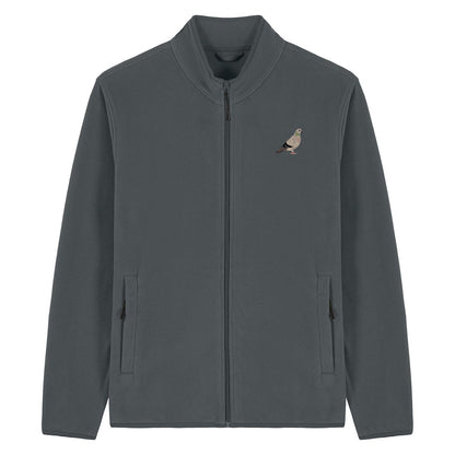 Pigeon Embroidered Men's Fleece Jacket