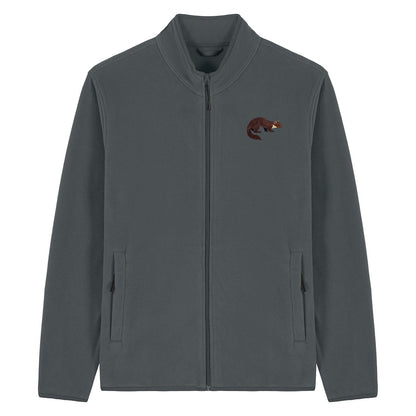 Pine Marten Embroidered Men's Fleece Jacket