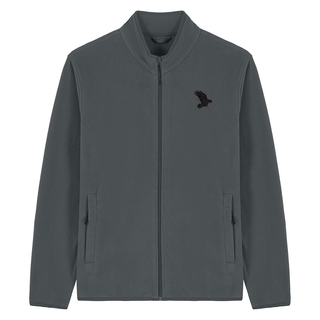 Raven Embroidered Men's Fleece Jacket