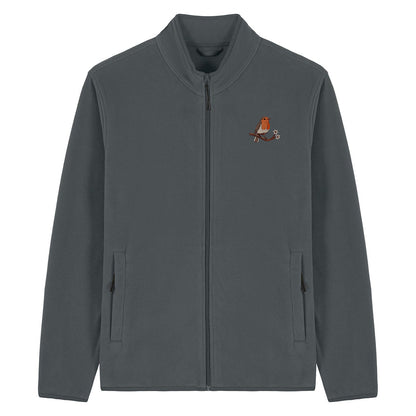 Robin Embroidered Men's Fleece Jacket