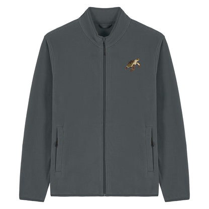 Sea Turtle Embroidered Men's Fleece Jacket