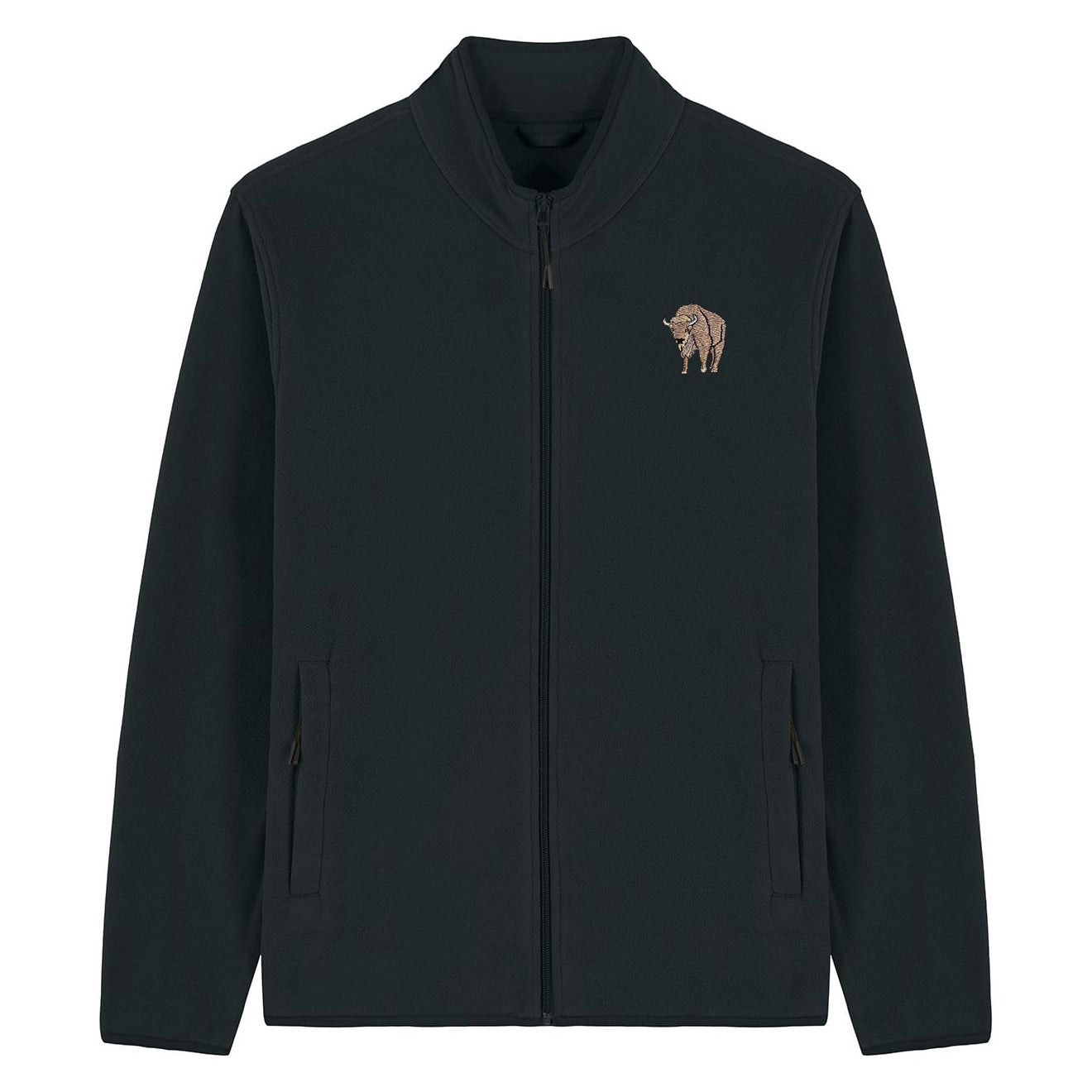 Bison Embroidered Men's Fleece Jacket