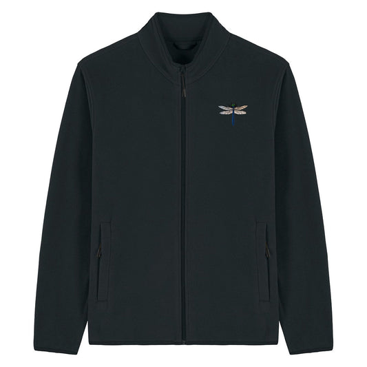 Dragonfly Embroidered Men's Fleece Jacket