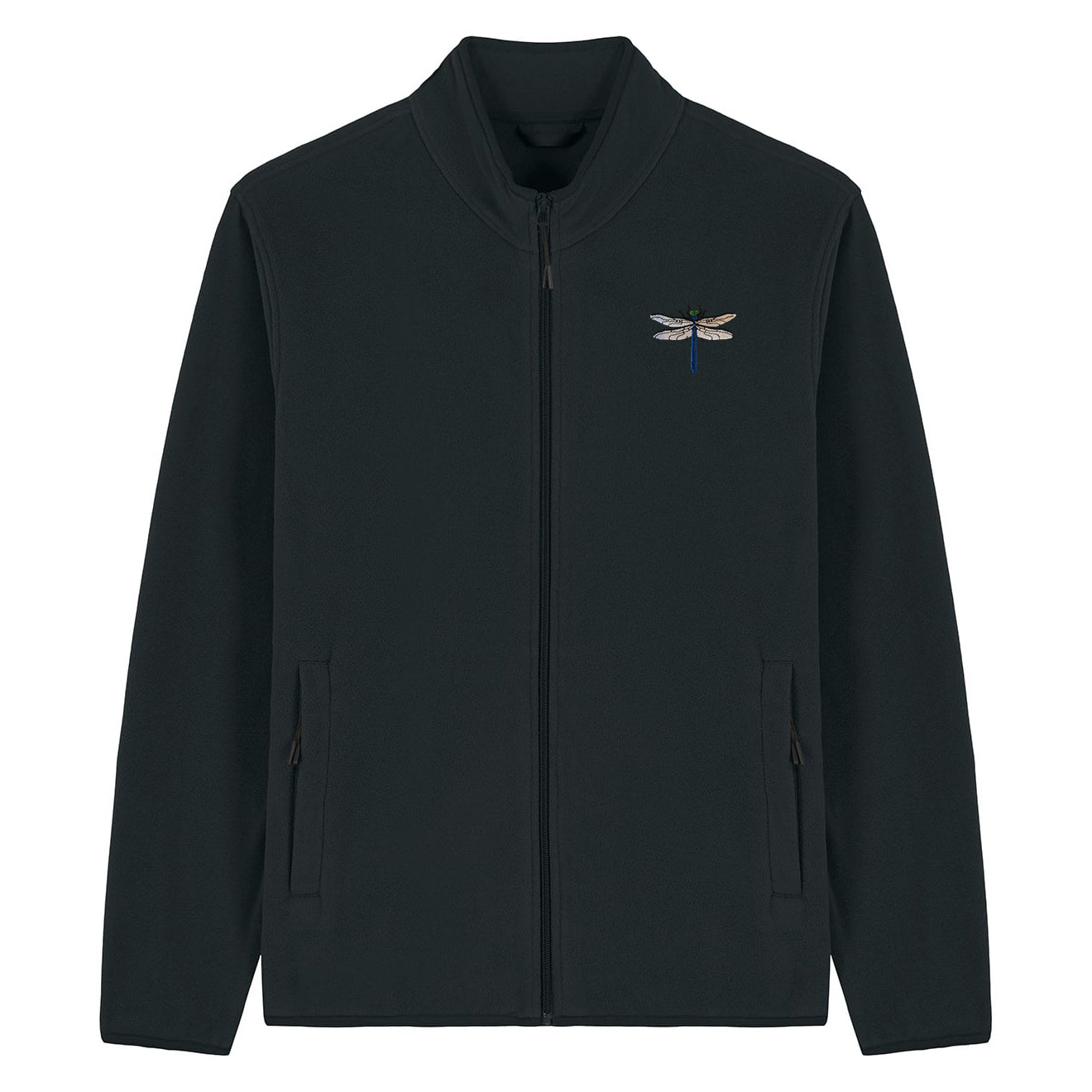 Dragonfly Embroidered Men's Fleece Jacket
