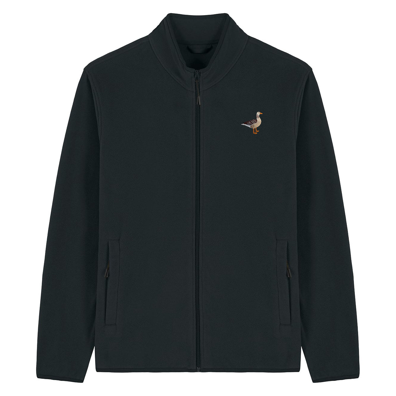 Greylag Goose Embroidered Men's Fleece Jacket