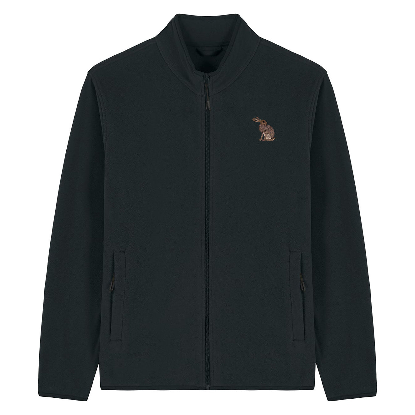 Hare Embroidered Men's Fleece Jacket
