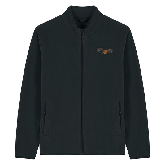Noctule Bat Embroidered Men's Fleece Jacket