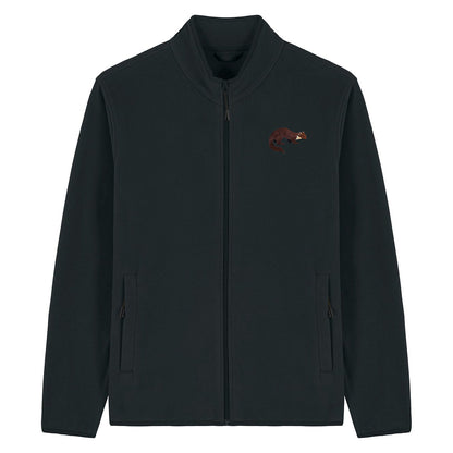 Pine Marten Embroidered Men's Fleece Jacket