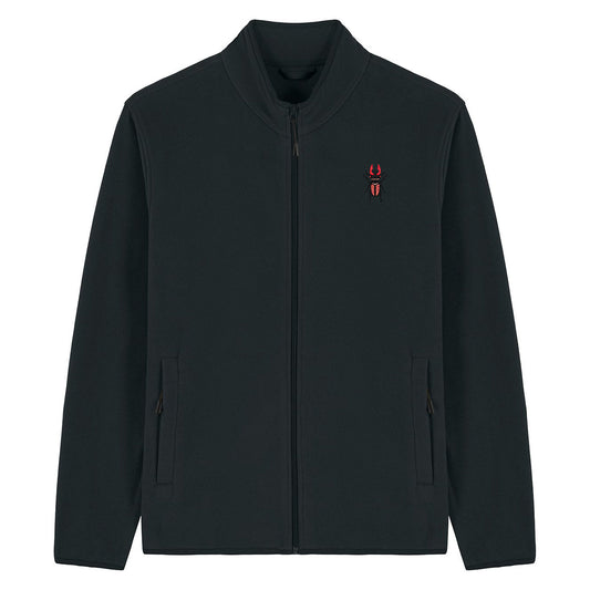 Stag Beetle Embroidered Men's Fleece Jacket