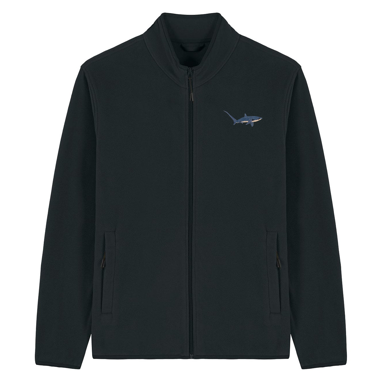 Thresher Shark Embroidered Men's Fleece Jacket