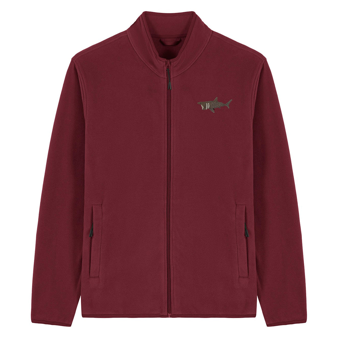 Basking Shark Embroidered Men's Fleece Jacket