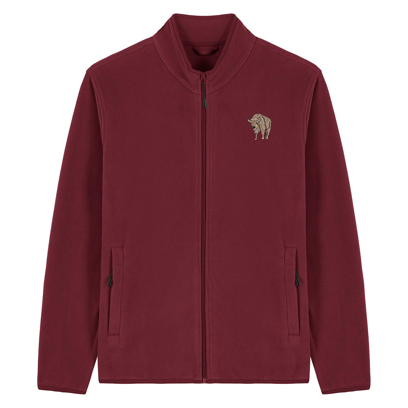 Bison Embroidered Men's Fleece Jacket