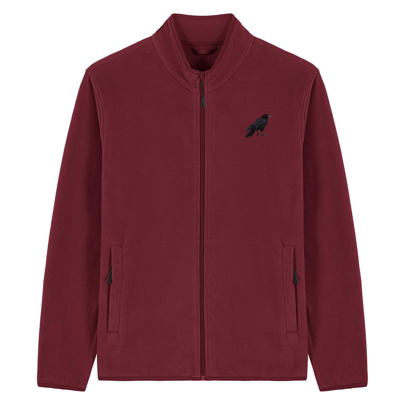 Crow Embroidered Men's Fleece Jacket
