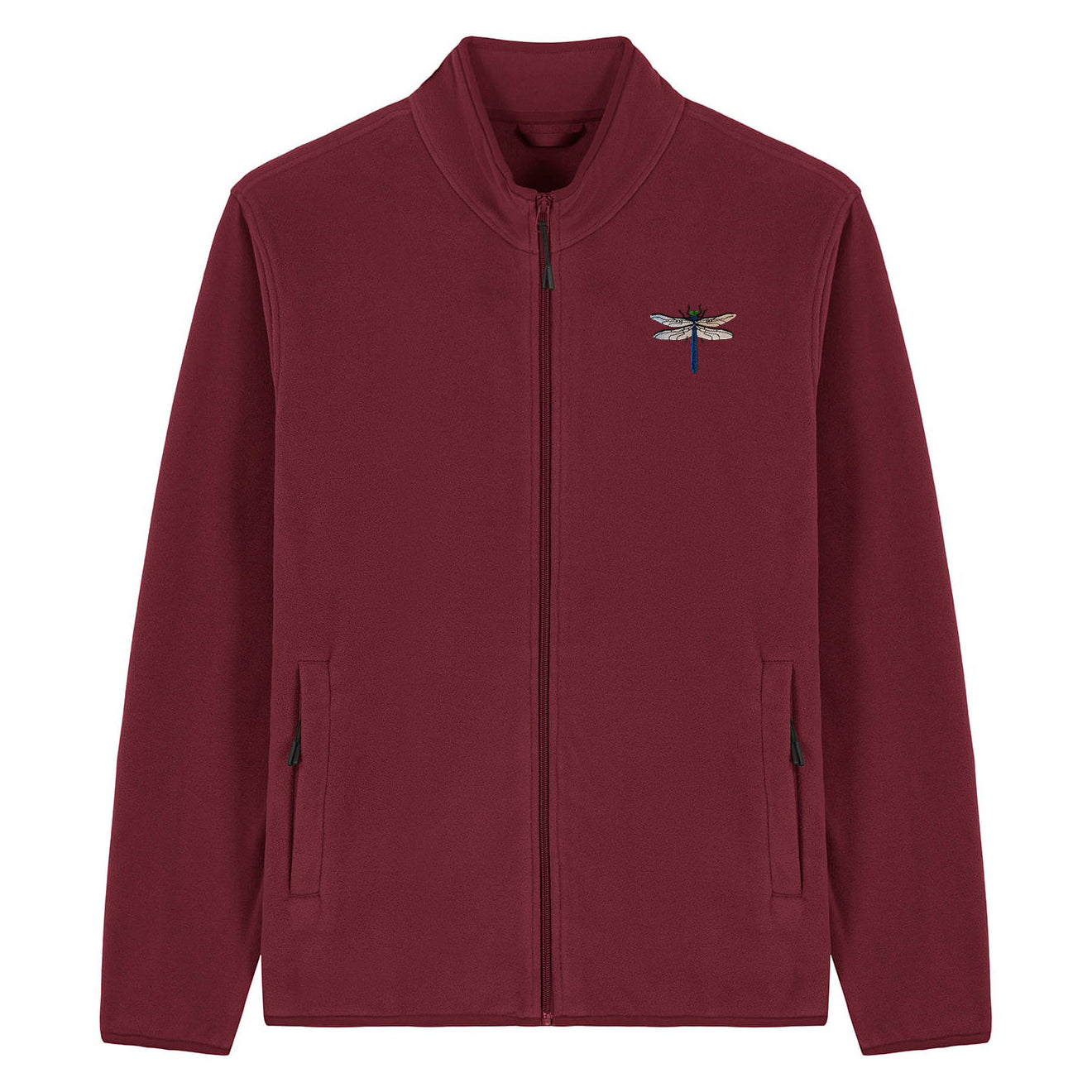 Dragonfly Embroidered Men's Fleece Jacket
