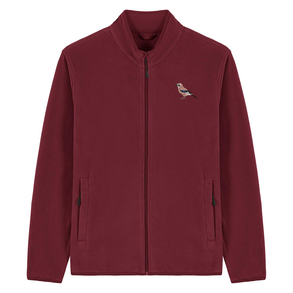 Eurasian Jay Embroidered Men's Fleece Jacket