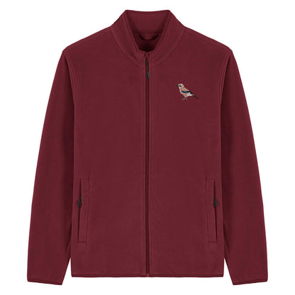 Eurasian Jay Embroidered Men's Fleece Jacket