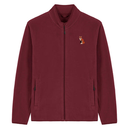 Fox Embroidered Men's Fleece Jacket