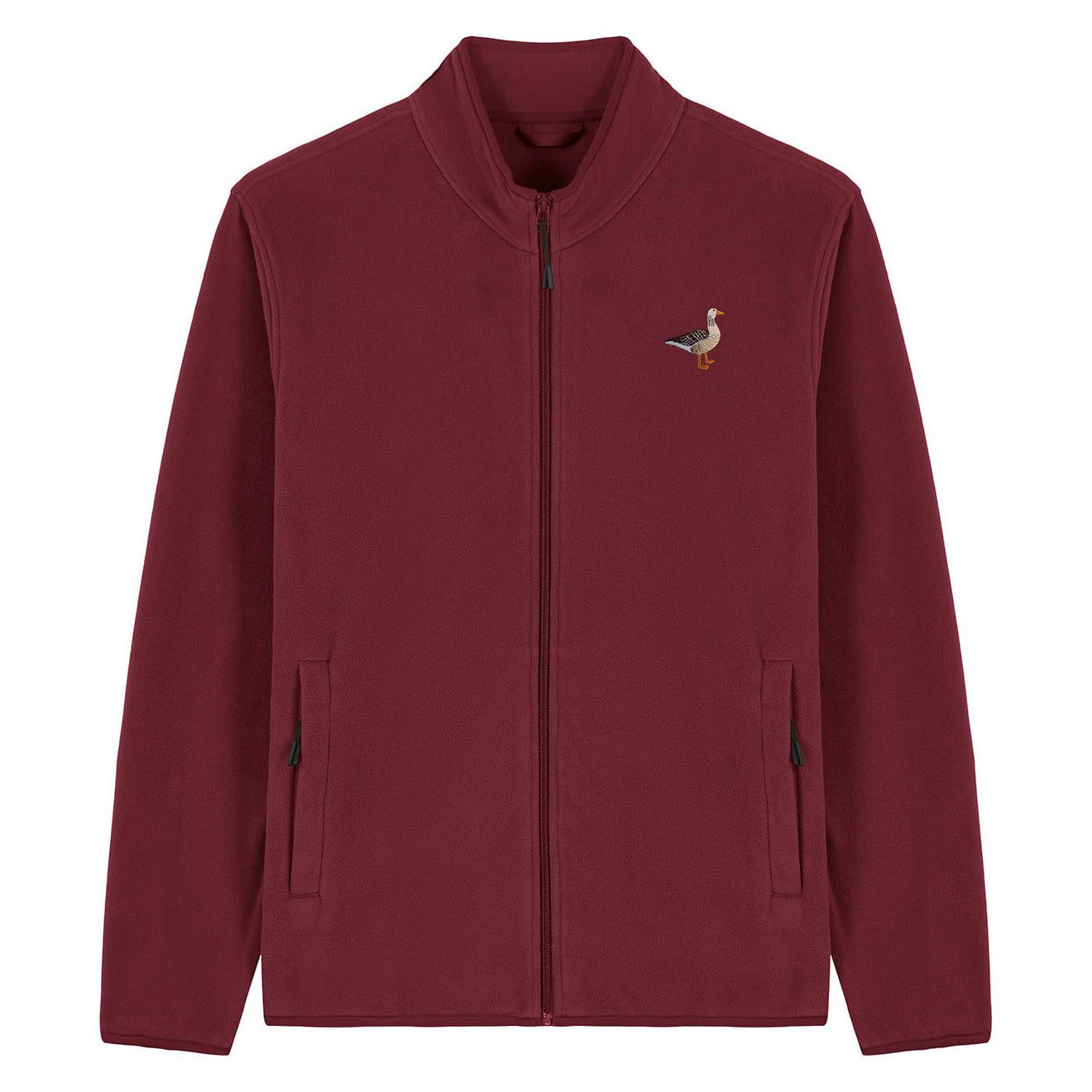 Greylag Goose Embroidered Men's Fleece Jacket