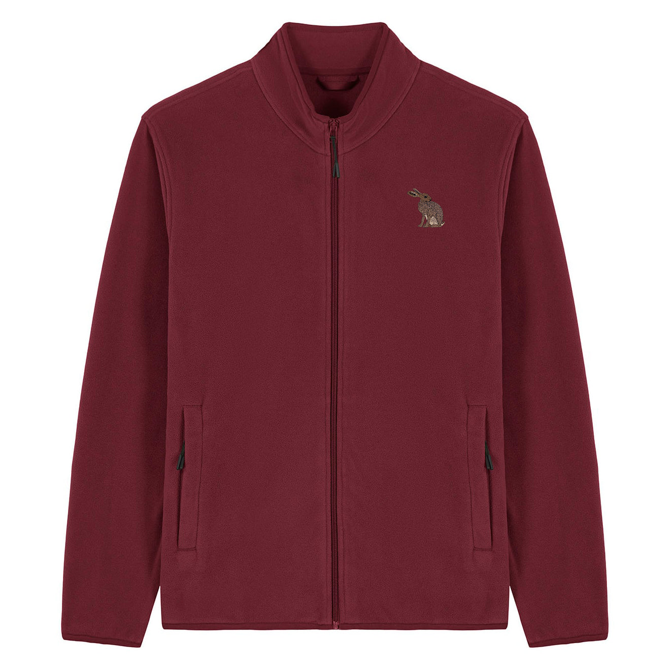 Hare Embroidered Men's Fleece Jacket