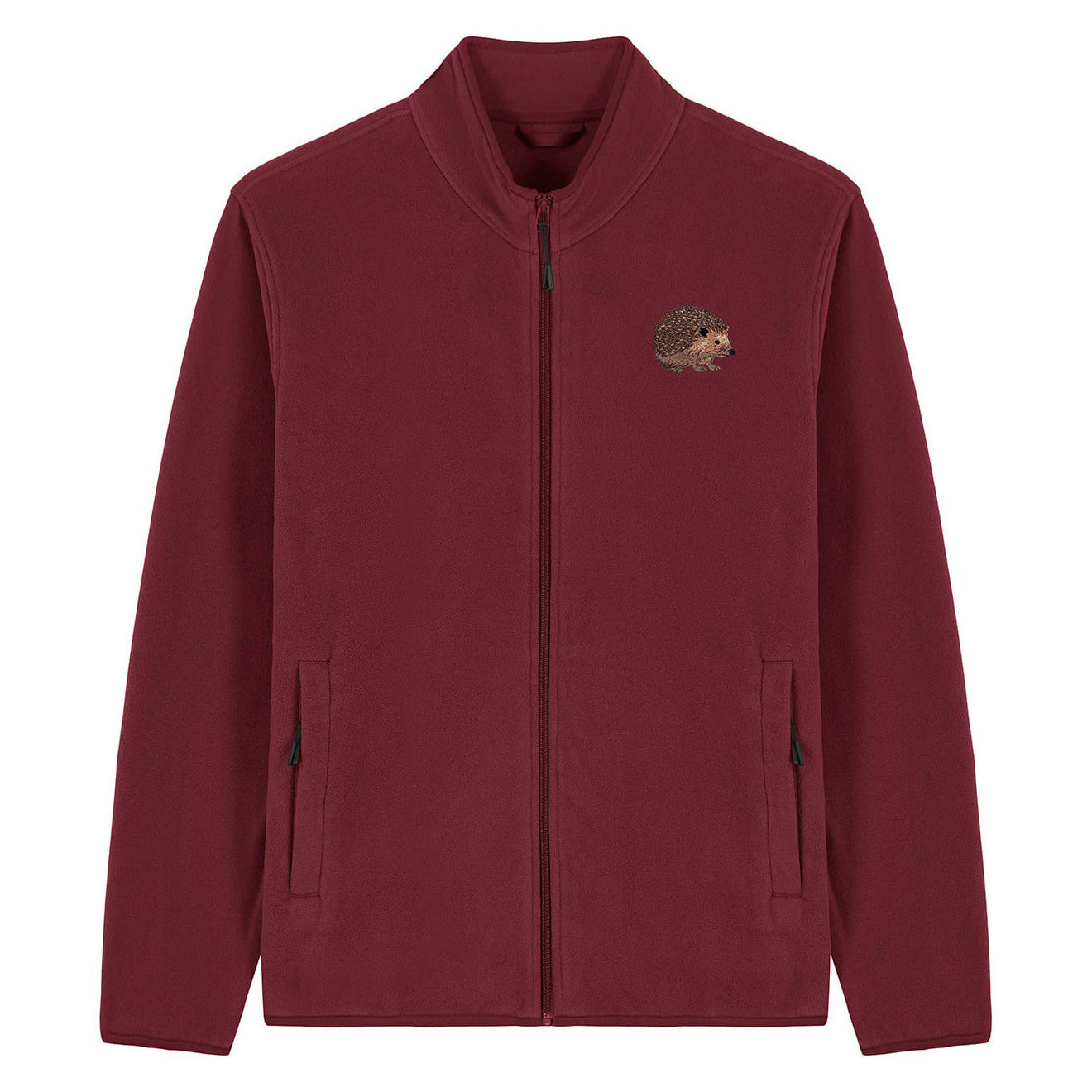 Hedgehog Embroidered Men's Fleece Jacket
