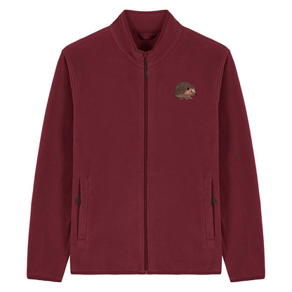 Hedgehog Embroidered Men's Fleece Jacket