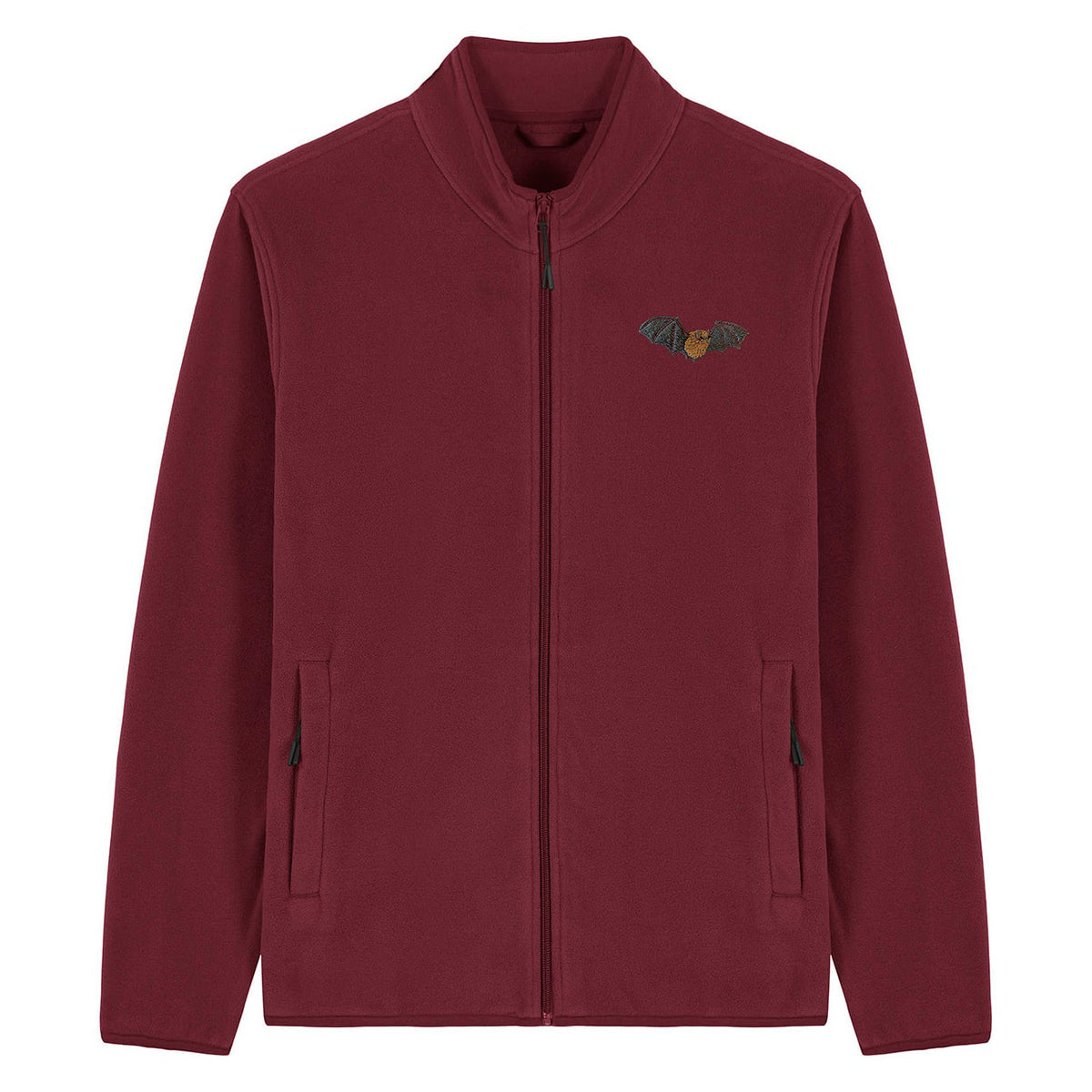 Noctule Bat Embroidered Men's Fleece Jacket