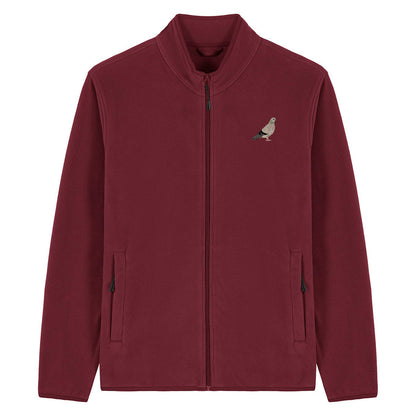 Pigeon Embroidered Men's Fleece Jacket