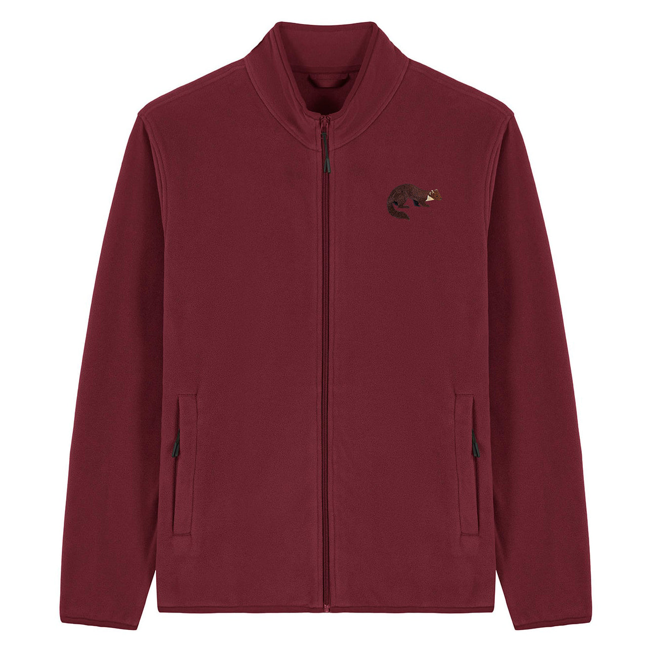Pine Marten Embroidered Men's Fleece Jacket