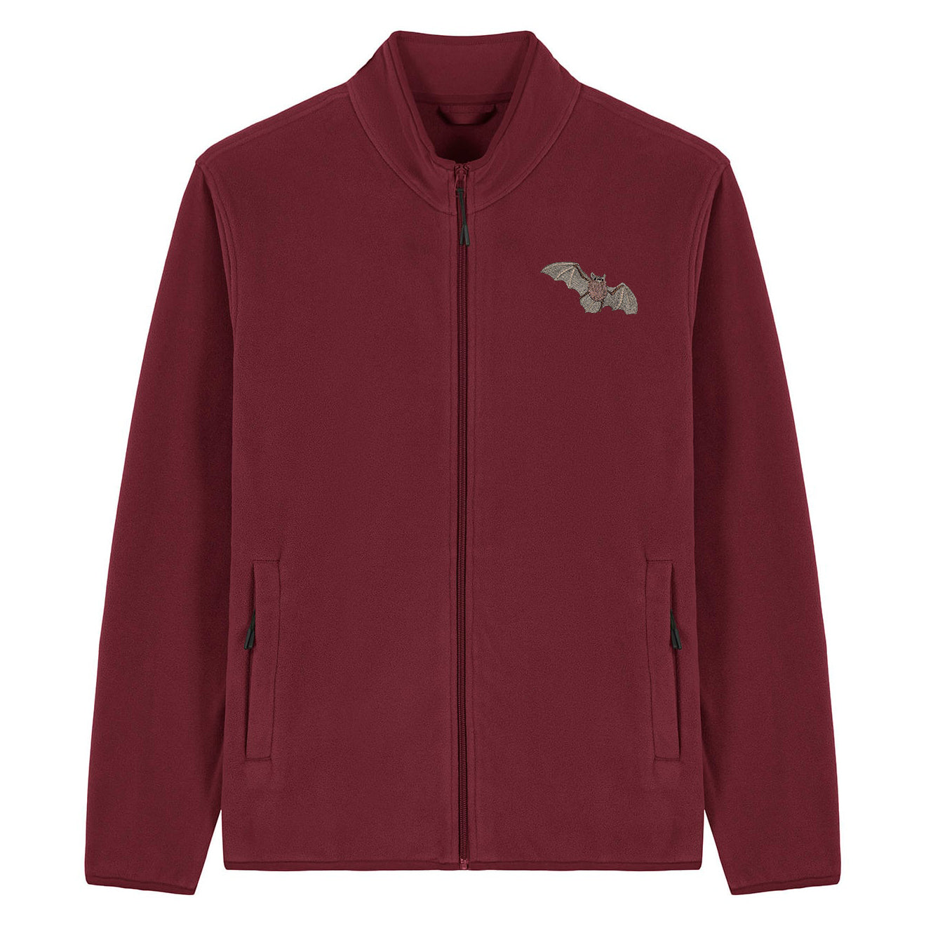 Pipistrelle Bat Embroidered Men's Fleece Jacket