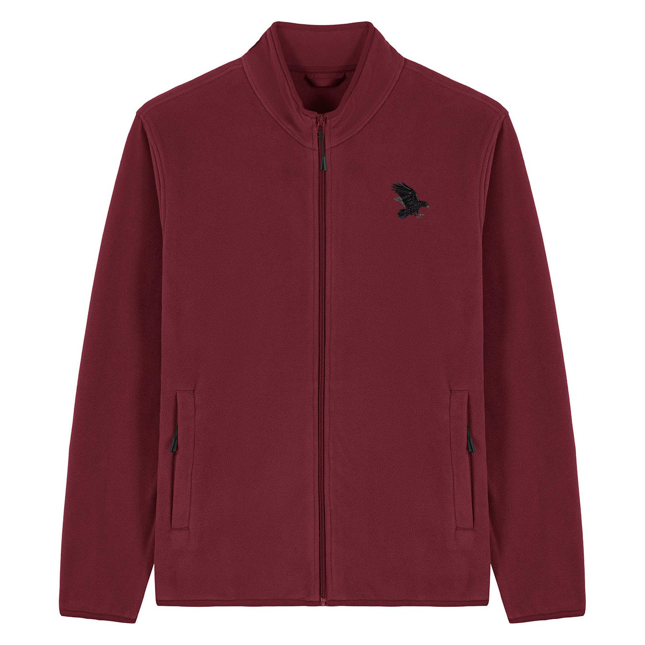 Raven Embroidered Men's Fleece Jacket