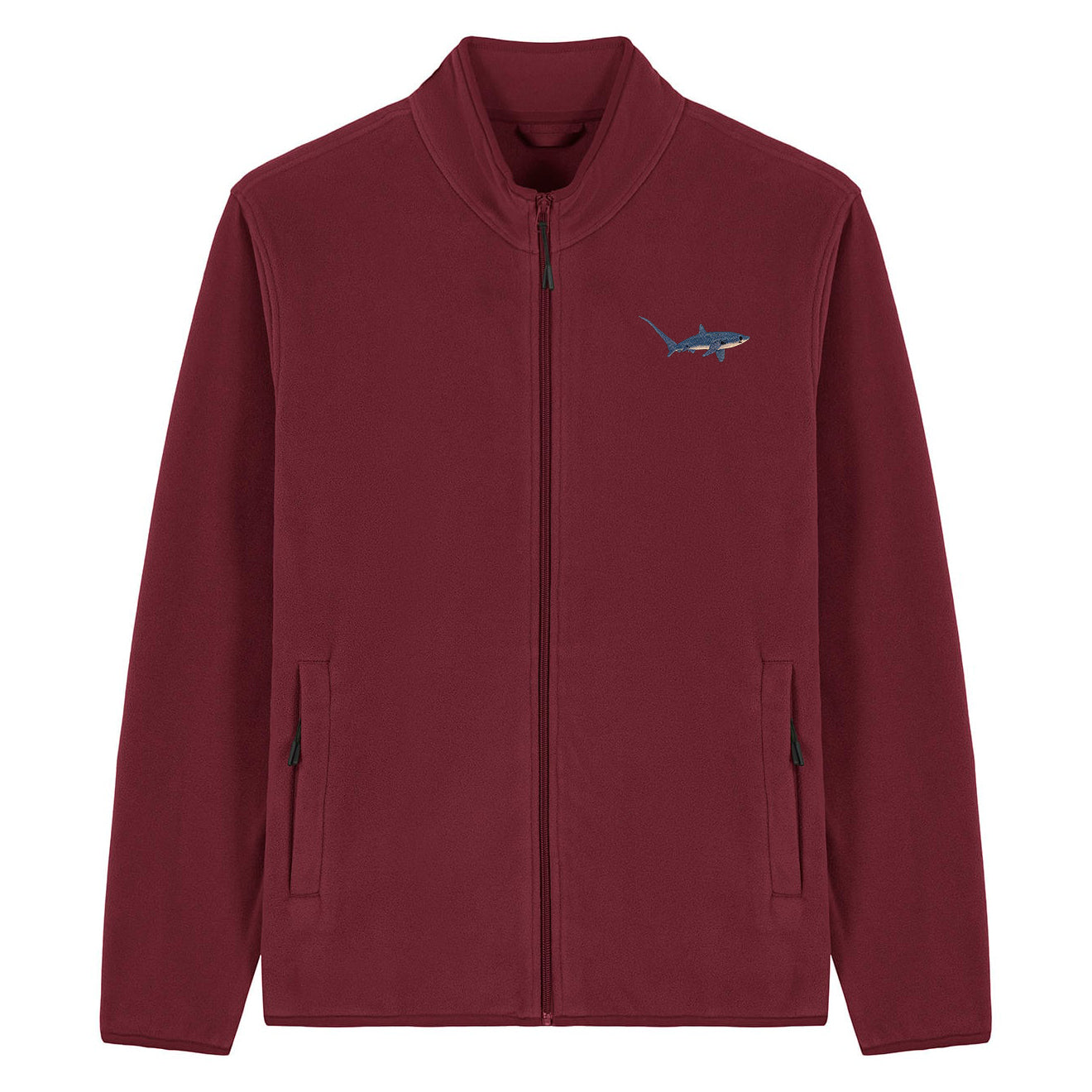 Thresher Shark Embroidered Men's Fleece Jacket