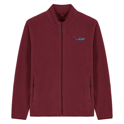 Thresher Shark Embroidered Men's Fleece Jacket