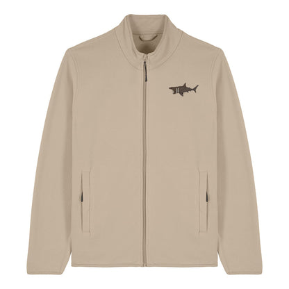 Basking Shark Embroidered Men's Fleece Jacket