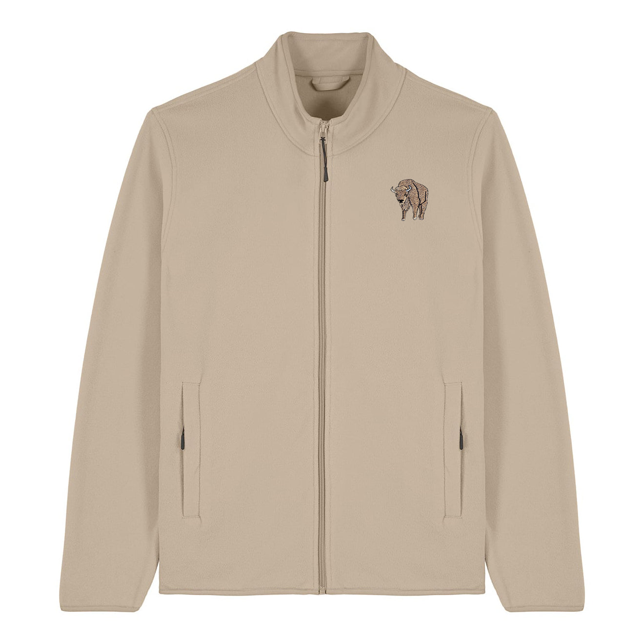 Bison Embroidered Men's Fleece Jacket