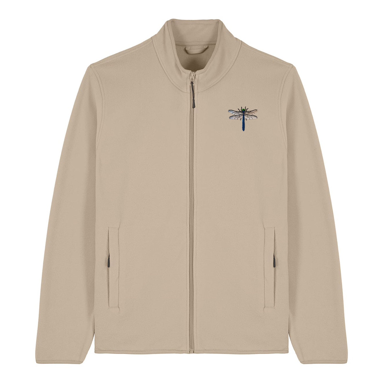 Dragonfly Embroidered Men's Fleece Jacket