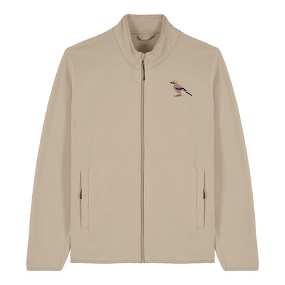 Eurasian Jay Embroidered Men's Fleece Jacket